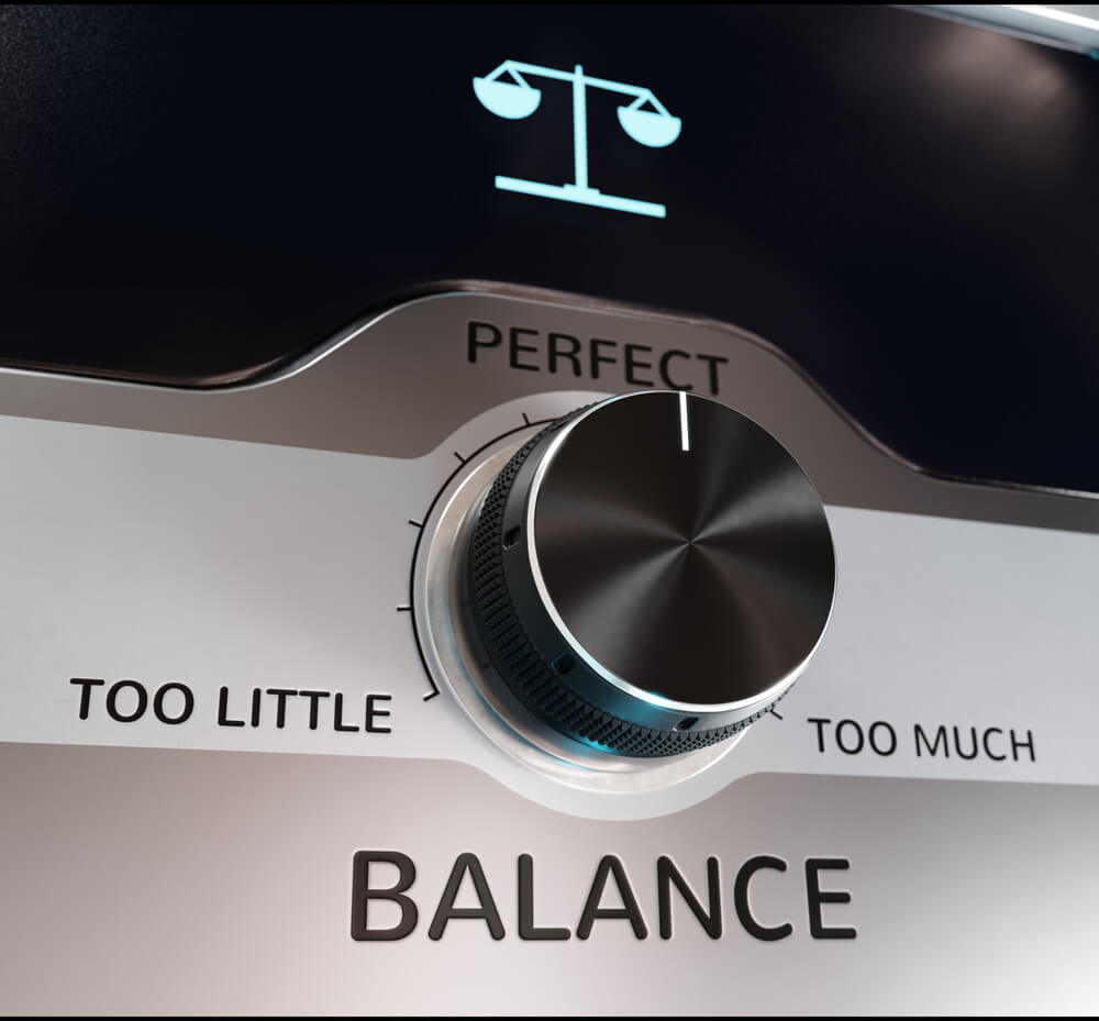 Image of a balance control knob